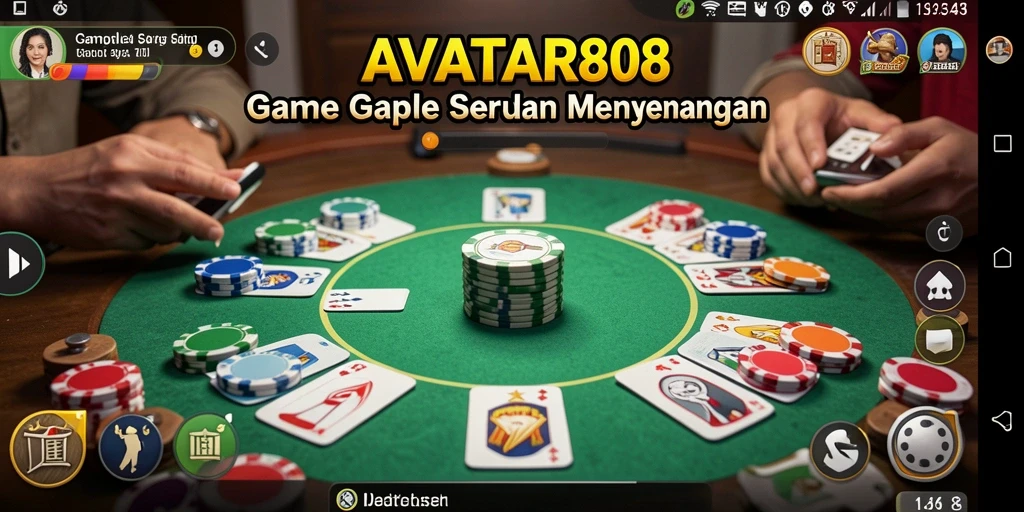 Tampilan gameplay seru dari AVATAR808 yang penuh strategi Gaple.