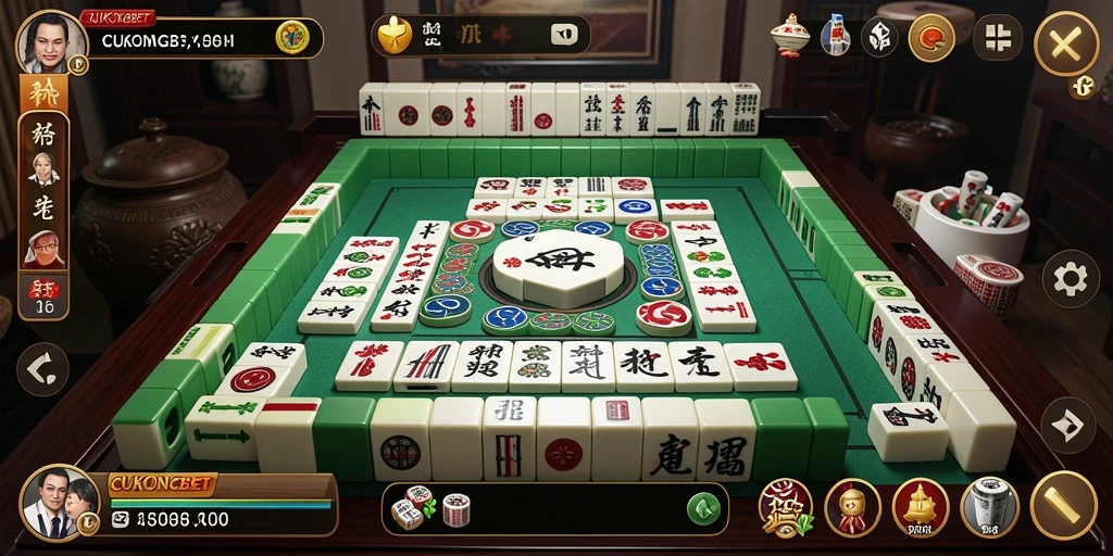 Tampilan gameplay seru dari CUKONGBET di Mahjong.