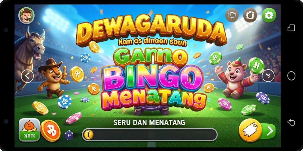 Tampilan gameplay seru DEWAGARUDA saat bermain Bingo.