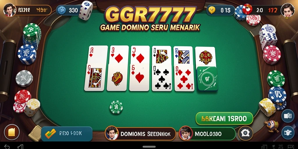 Screenshot utama GGR7777 menampilkan aksi seru permainan Domino.