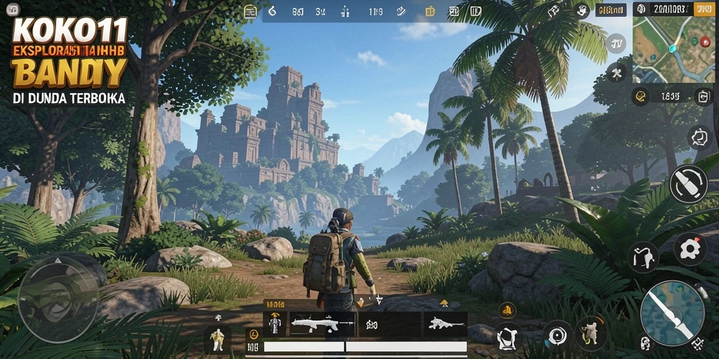 Tangkapan layar gameplay KOKO11 menampilkan pemandangan dunia terbuka yang menakjubkan.