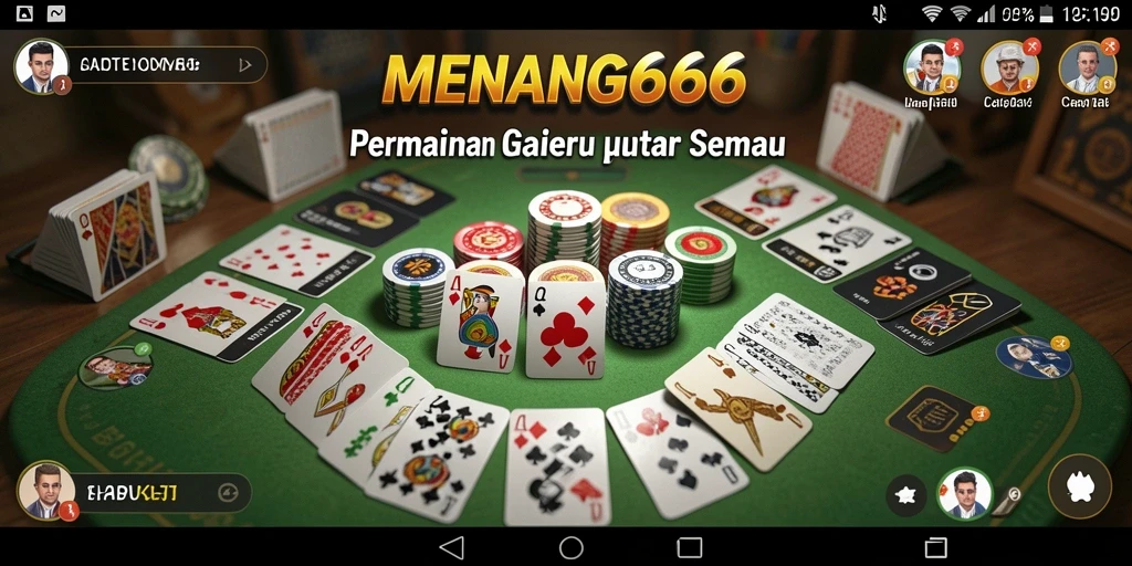 Tampilan menarik dari permainan Gaple yang mendebarkan.