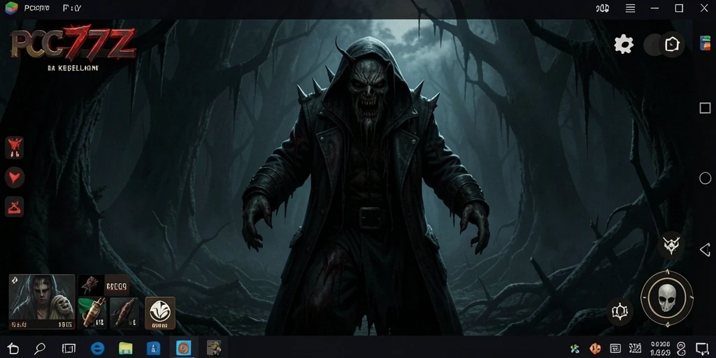 Screenshot menunjukkan momen menegangkan saat karakter terjebak dalam kegelapan.