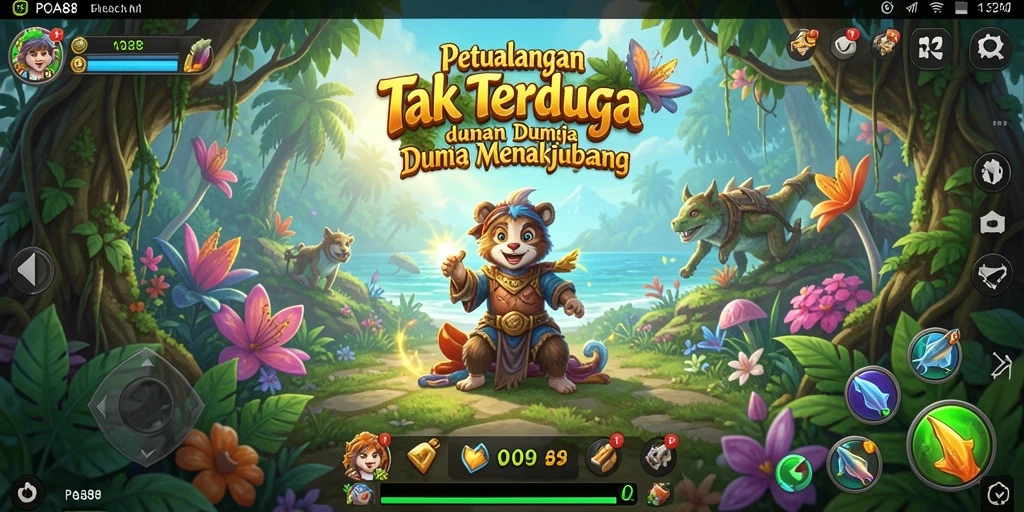 Tampilan menakjubkan dari gameplay petualangan POA88.