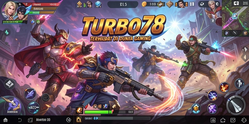 Tampak seru saat karakter bertarung di arena TURBO78.